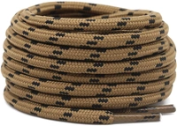 GRAH SANGRAH® (2 Pair) Shoelaces for Hiking Shoes, Outdoor Walking Sneakers, Outdoor Hiking, Climbing, Basketball, Work Boot, Running , Sport Shoes - 120 cm, Light Brown Black